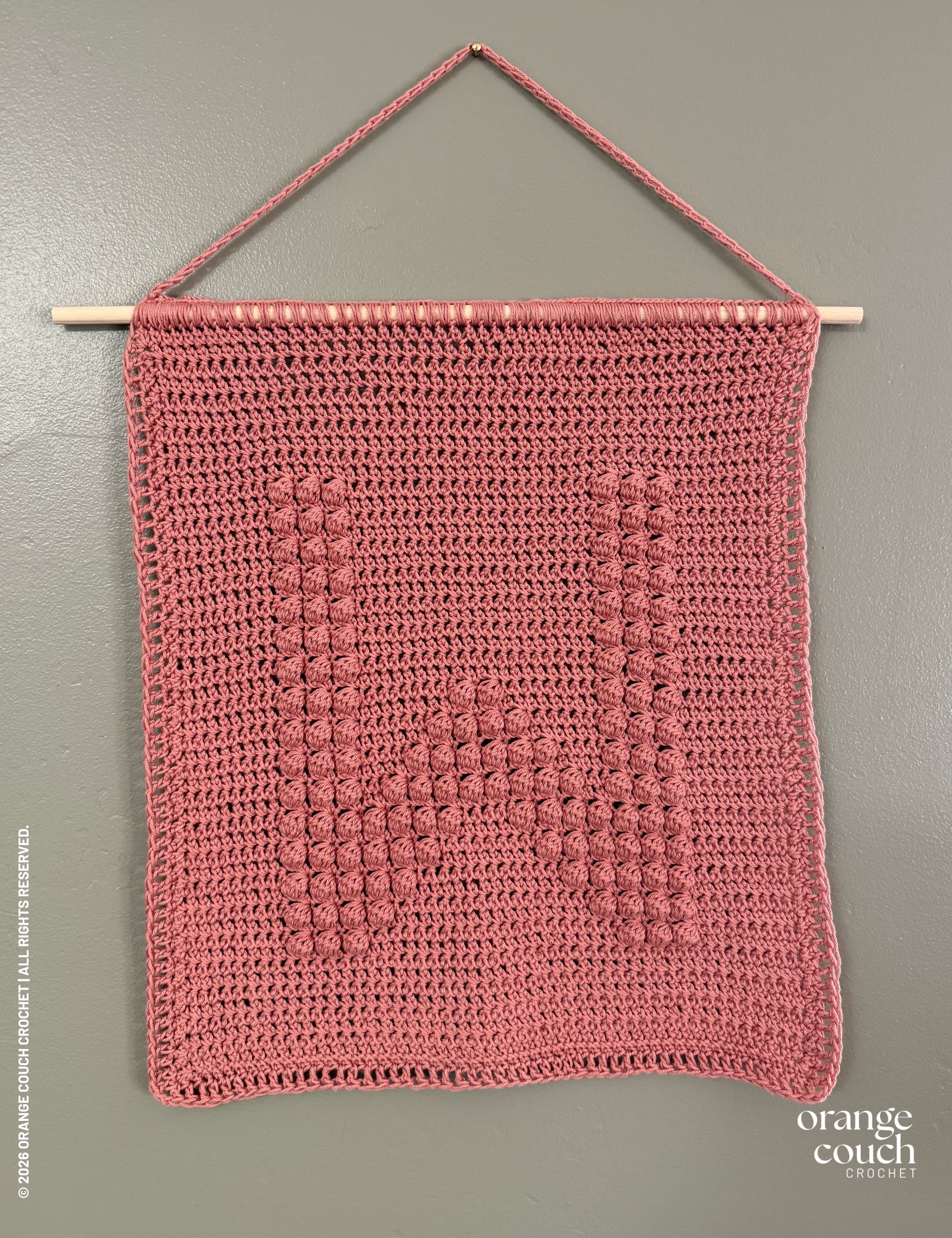 Tapestry Modification Pattern | Add-On for Monogram Blanket Patterns