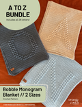 A, O, N bobble blankets on orange background